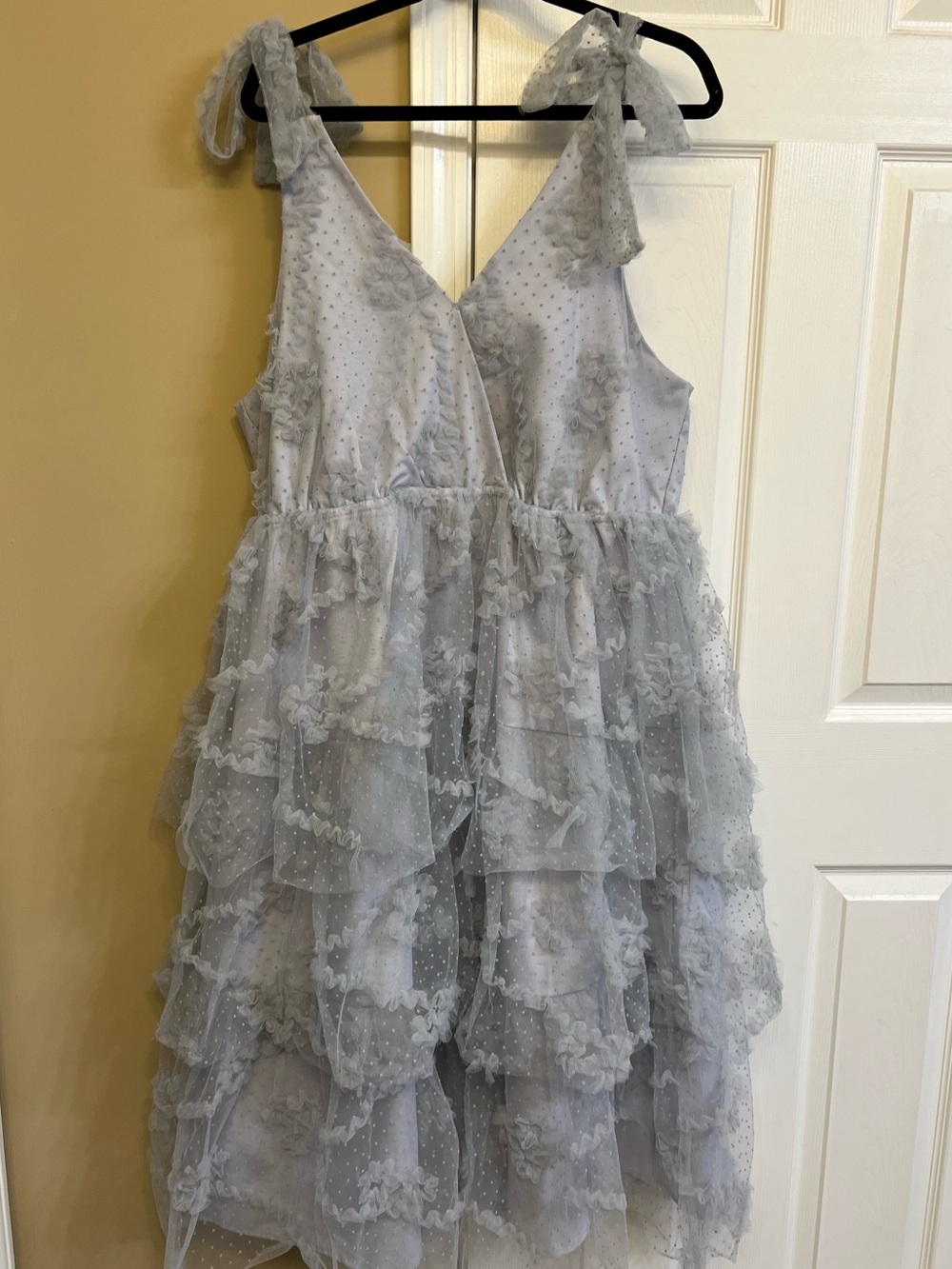Arula Light Blueish/lavender Ruffled Tulle Midi Party Dress, GUC, size A
